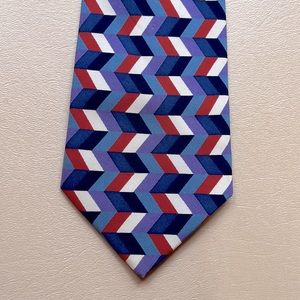 Hanae Mori Geometric Silk Tie